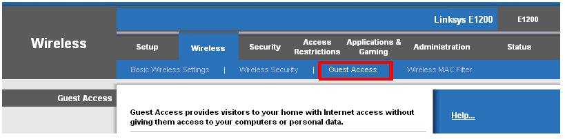 Cisco guest access using setup page