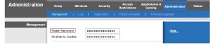 Change Linksys Router password