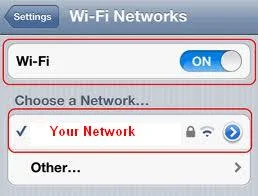 iPad WiFi setup